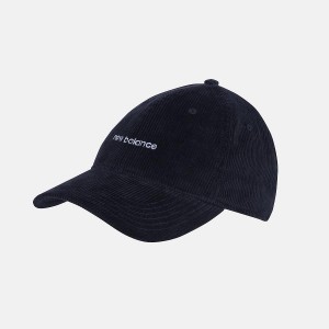 Sombreros New Balance Washed Corduroy 6 Panel Classic Mujer Negras | EC 2005YU