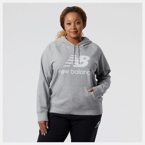 Tops New Balance Essentials Pullover Mujer Plateadas | EC 2185RW