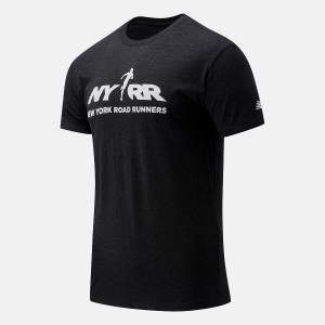 Tops New Balance RFL Estampadas Sleeve Hombre Negras | EC 1565IS