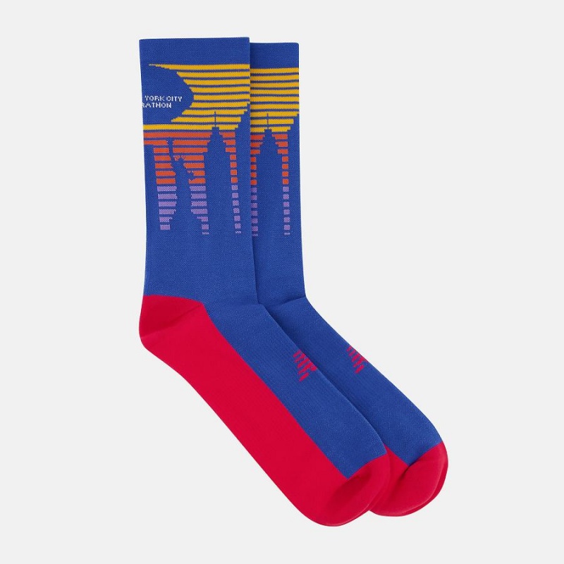 Calcetines New Balance NYC Marathon Crew Sock Mujer Azules | EC 2040GL