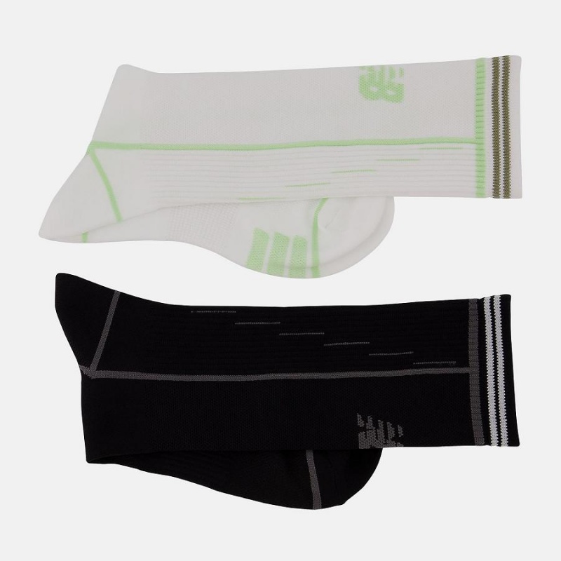 Calcetines New Balance Run Midcalf 2 Pack Mujer Negras | EC 2048VD