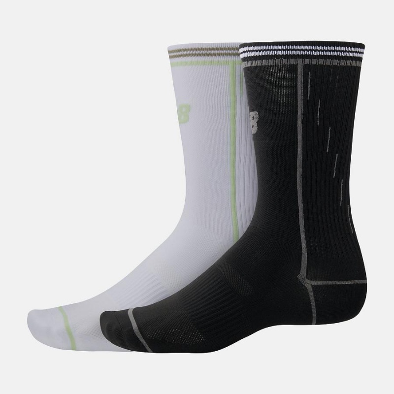 Calcetines New Balance Run Midcalf 2 Pack Mujer Negras | EC 2048VD