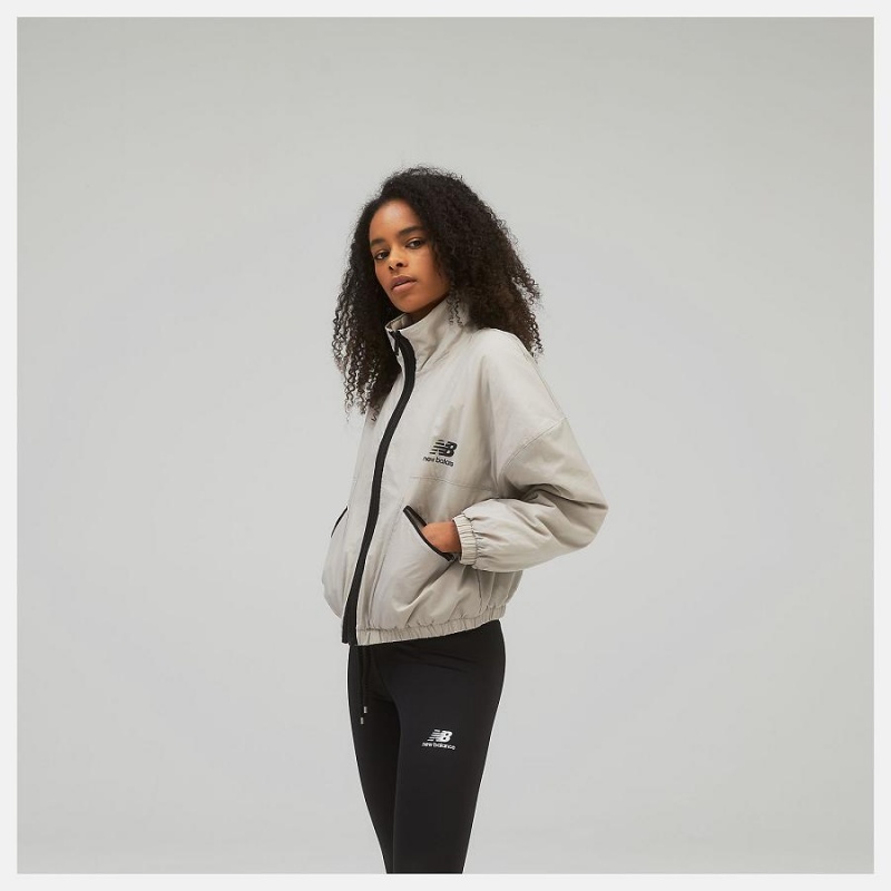 Chaquetas New Balance Athletics Winterized Mujer Beige | EC 2062AP