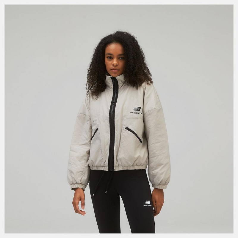 Chaquetas New Balance Athletics Winterized Mujer Beige | EC 2062AP