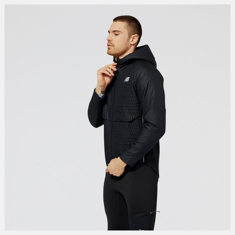 Chaquetas New Balance Impact Run Heat Hombre Negras | EC 1355YU