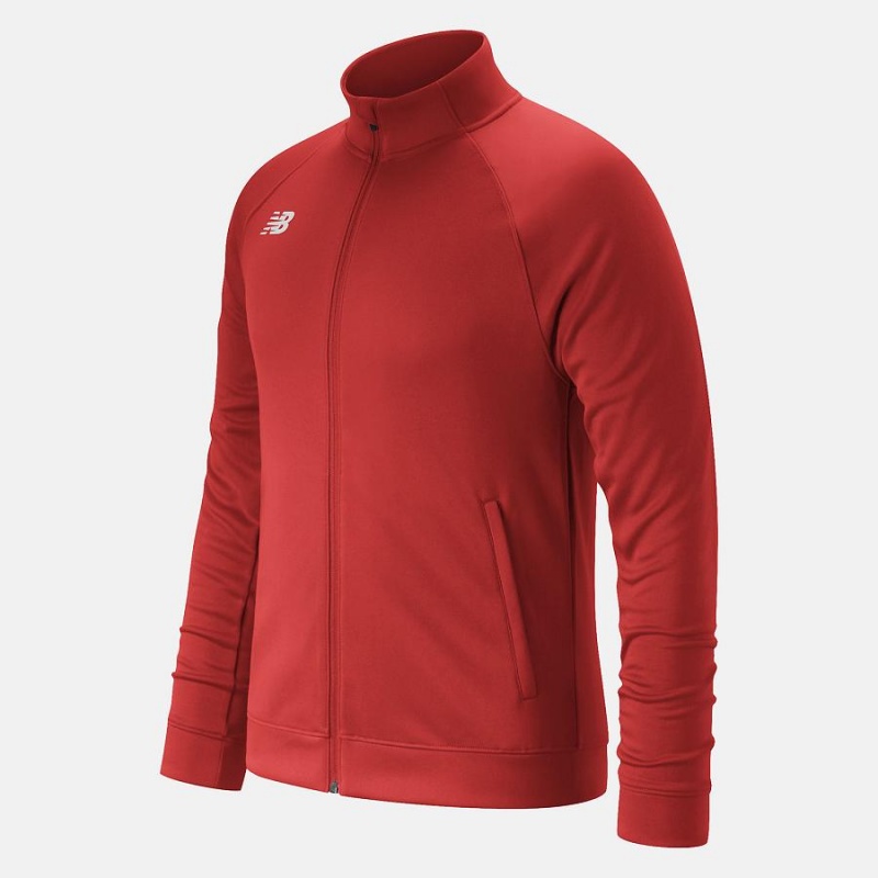 Chaquetas New Balance Knit Training Hombre Rojas | EC 1358OR