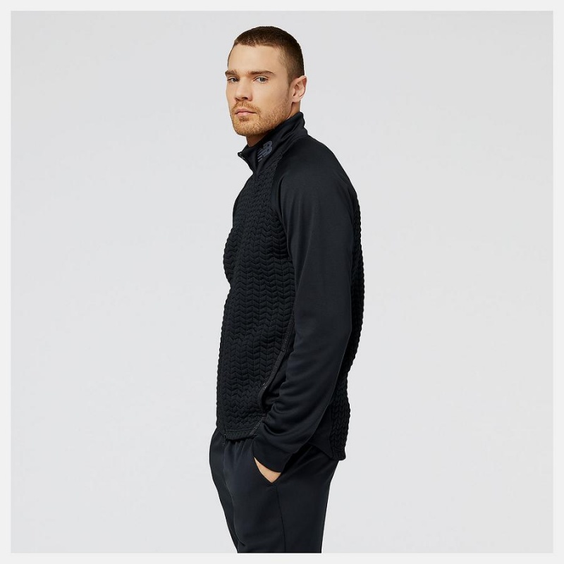 Chaquetas New Balance NYC Marathon Heatloft Full Zip Hombre Negras | EC 1365HK