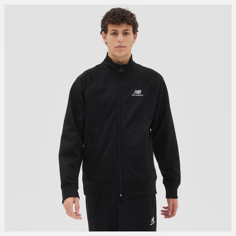 Chaquetas New Balance Uni-ssentials Track Hombre Negras | EC 1377WY