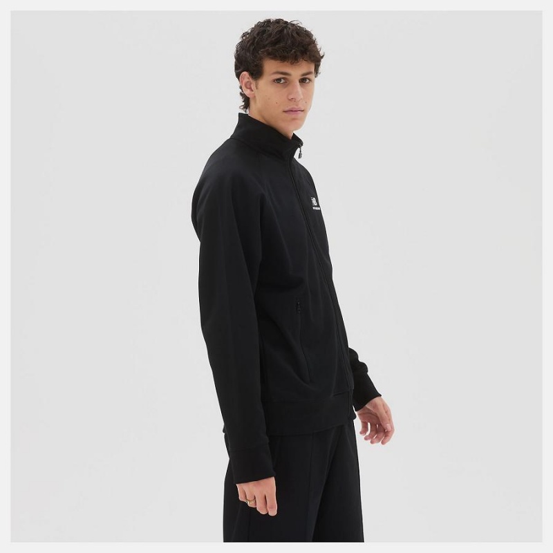 Chaquetas New Balance Uni-ssentials Track Hombre Negras | EC 1377WY