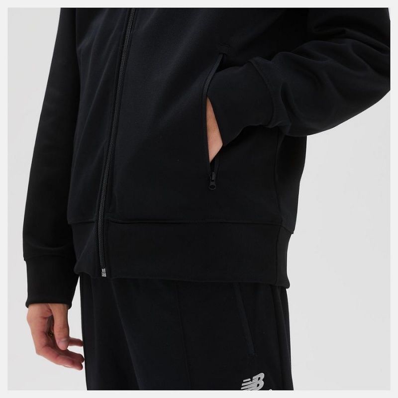 Chaquetas New Balance Uni-ssentials Track Hombre Negras | EC 1377WY