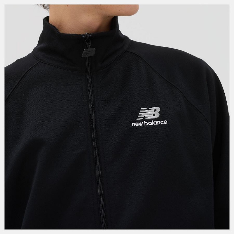 Chaquetas New Balance Uni-ssentials Track Hombre Negras | EC 1377WY
