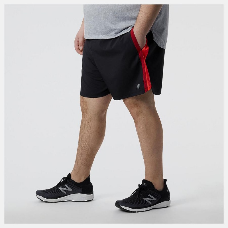 Short New Balance Accelerate 5 inch Hombre Negras | EC 1416GL