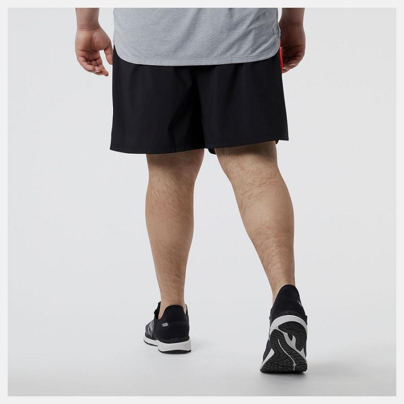 Short New Balance Accelerate 5 inch Hombre Negras | EC 1416GL