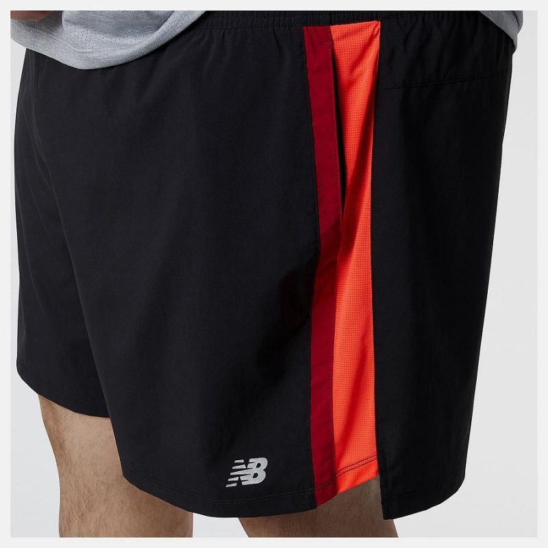 Short New Balance Accelerate 5 inch Hombre Negras | EC 1416GL