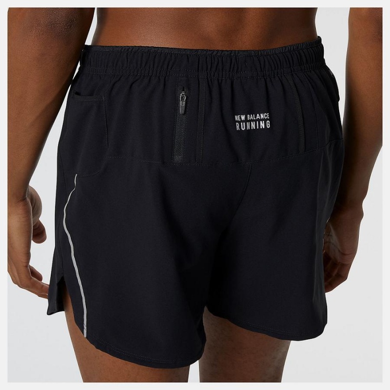Short New Balance Impact Run 5 Inch Hombre Negras | EC 1431RW