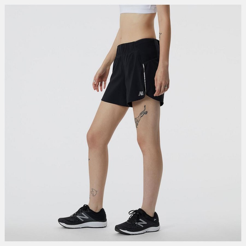 Short New Balance Impact Run 5in Mujer Negras | EC 2136UT