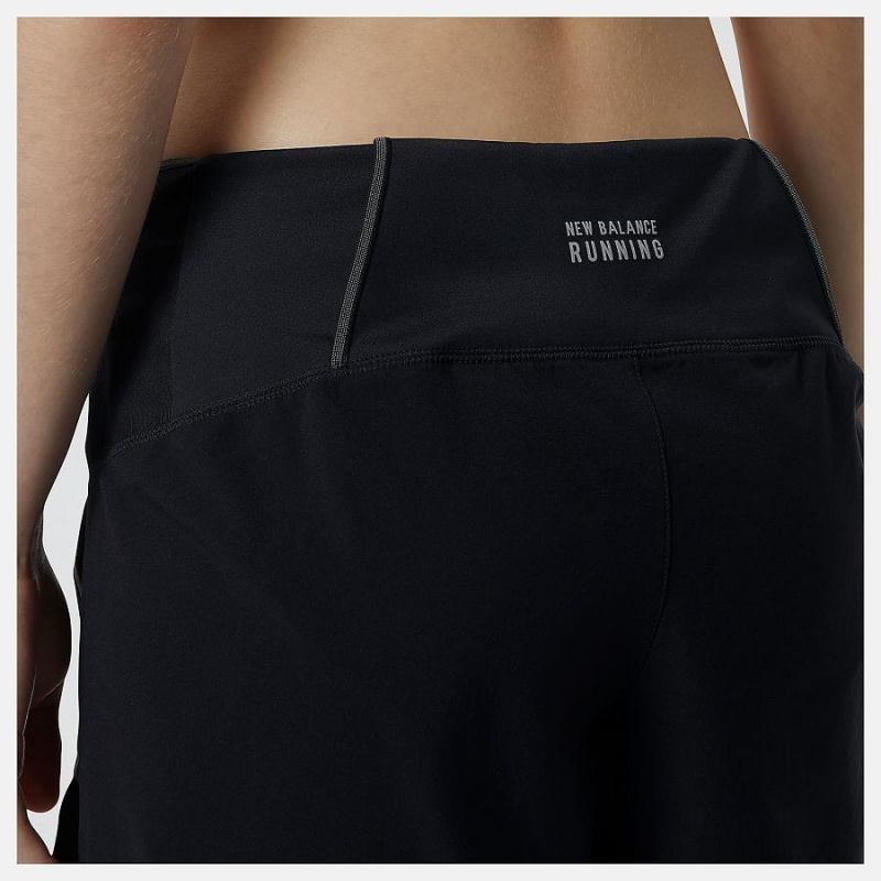 Short New Balance Impact Run 5in Mujer Negras | EC 2136UT