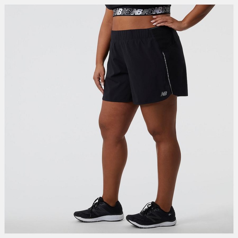 Short New Balance Impact Run 5in Mujer Negras | EC 2135YU