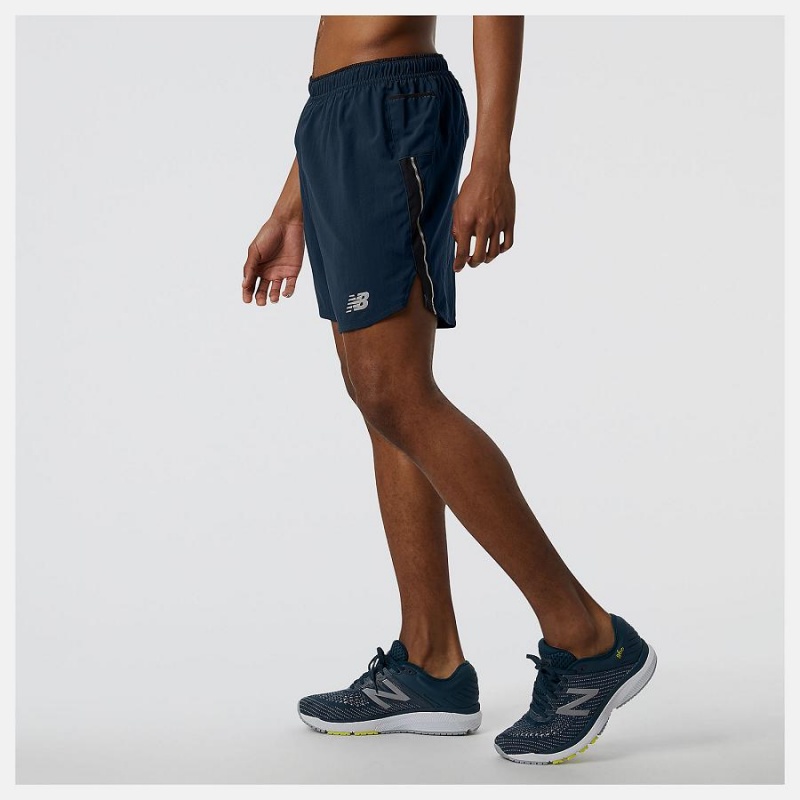 Short New Balance Impact Run 7 Inch Hombre Negras | EC 1433YU
