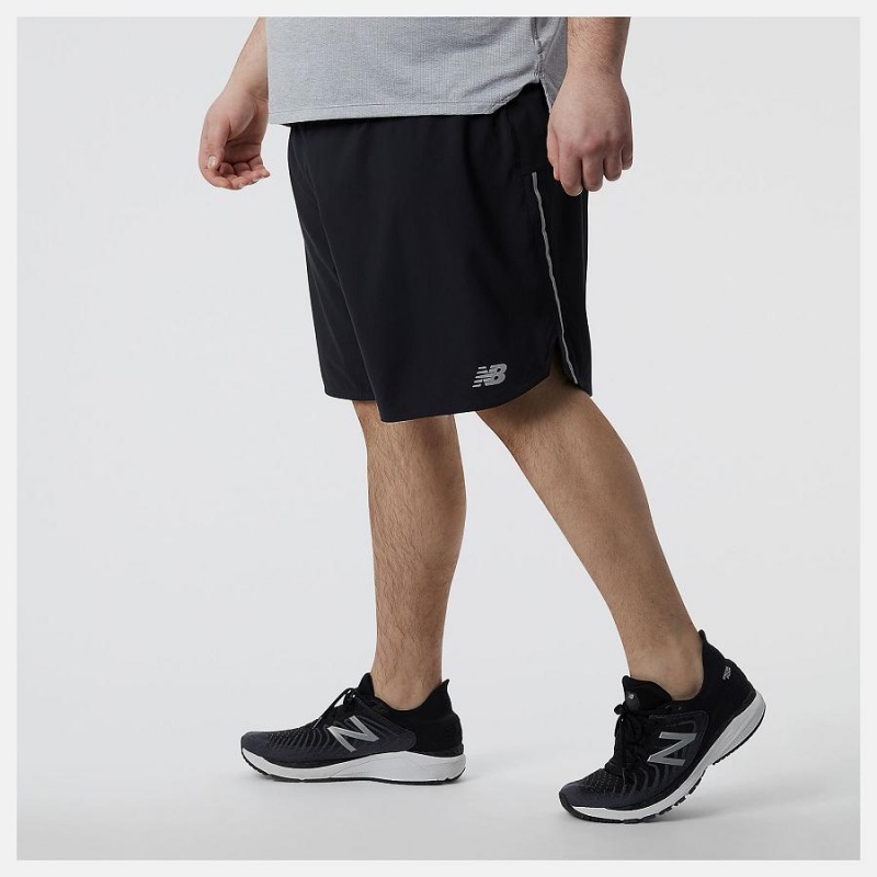 Short New Balance Impact Run 7 Inch Hombre Negras | EC 1432TV