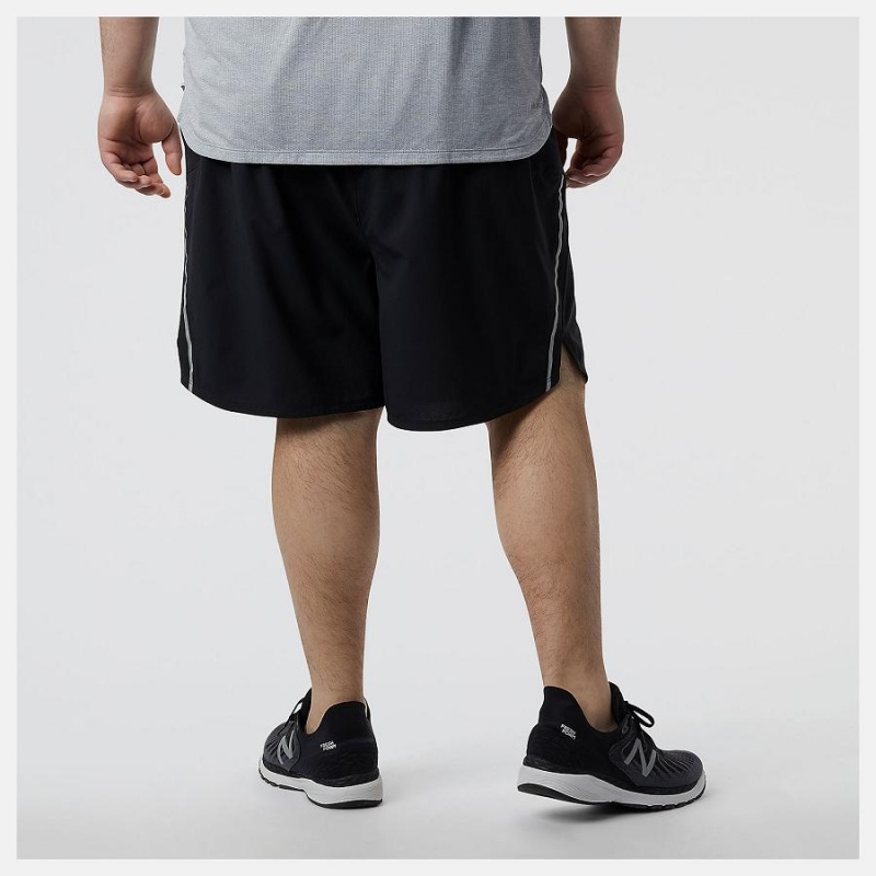 Short New Balance Impact Run 7 Inch Hombre Negras | EC 1432TV