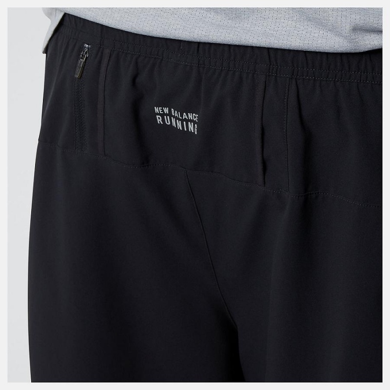 Short New Balance Impact Run 7 Inch Hombre Negras | EC 1432TV