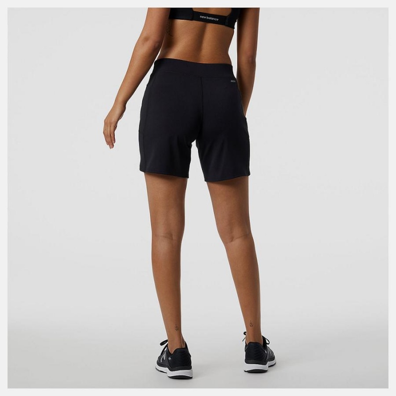 Short New Balance Impact Run 7 Inch Mujer Negras | EC 2137IS