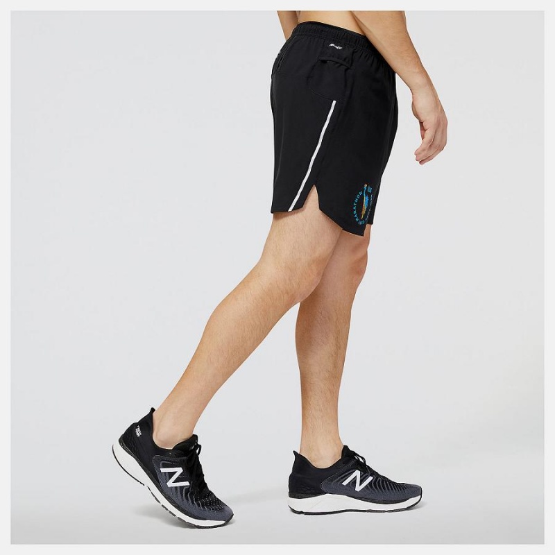 Short New Balance NYC Marathon Impact Run 7 Inch Hombre Negras | EC 1438AP