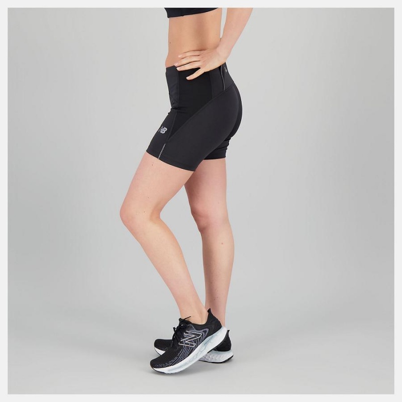 Short New Balance NYC Marathon Impact Run Fitted Mujer Negras | EC 2141SO