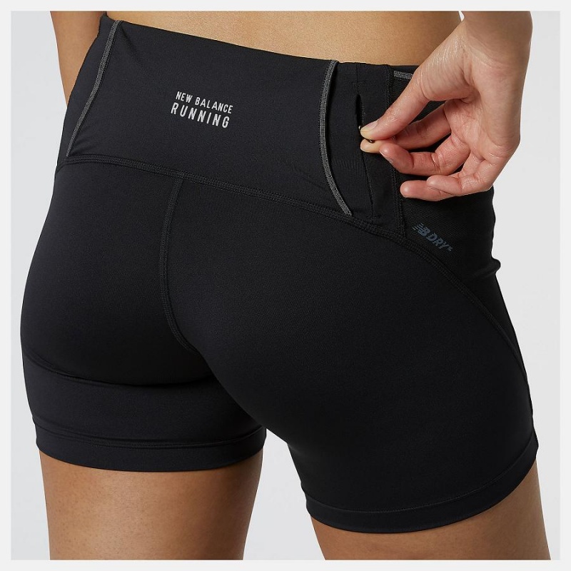 Short New Balance NYC Marathon Impact Run Fitted Mujer Negras | EC 2141SO