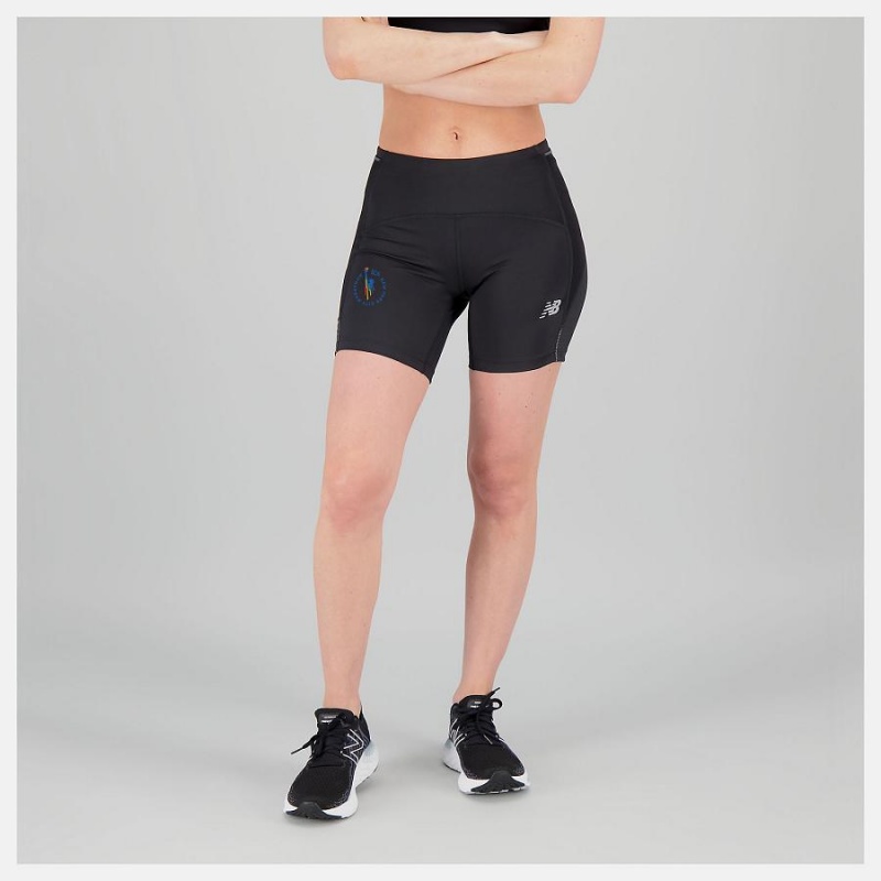 Short New Balance NYC Marathon Impact Run Fitted Mujer Negras | EC 2141SO