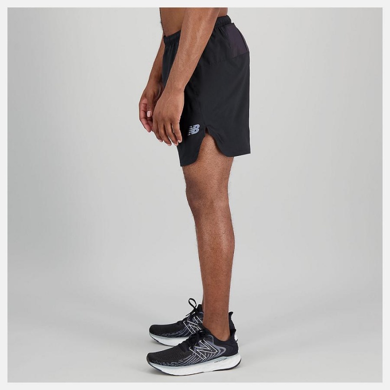 Short New Balance Q Speed Fuel 7 inch Hombre Negras | EC 1450VD
