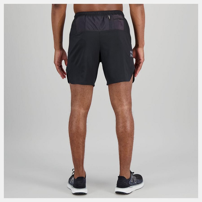 Short New Balance Q Speed Fuel 7 inch Hombre Negras | EC 1450VD