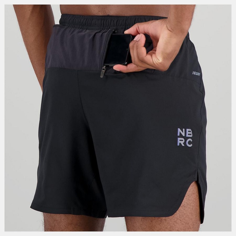 Short New Balance Q Speed Fuel 7 inch Hombre Negras | EC 1450VD