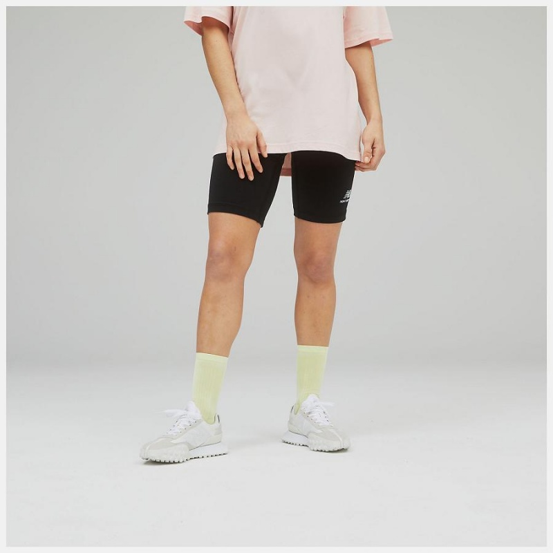 Short New Balance Uni-ssentials Cotton Legging Mujer Negras | EC 2154NB