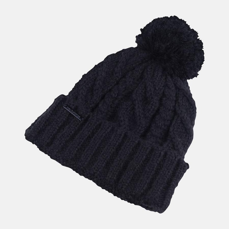Sombreros New Balance Lux Knit Pom Hombre Negras | EC 1226UT