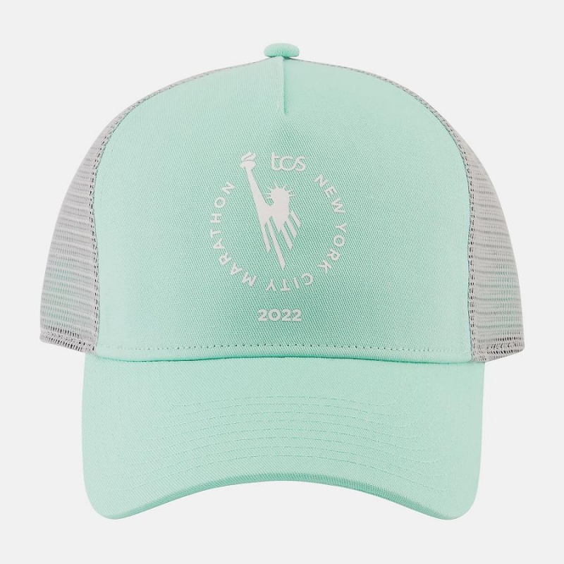 Sombreros New Balance NYC Marathon Trucker Mujer Verde Menta | EC 1995CE