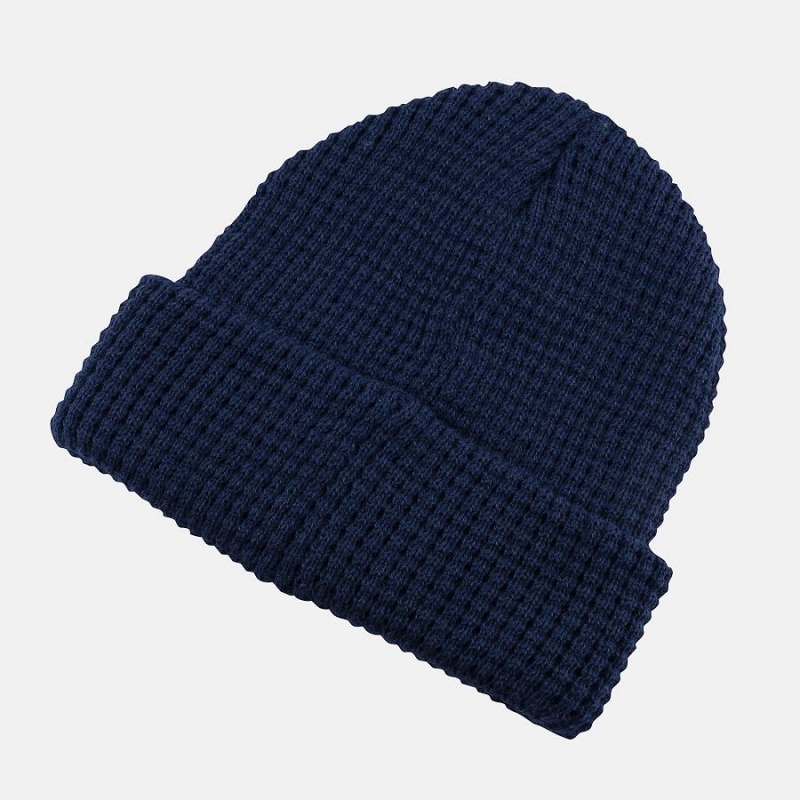 Sombreros New Balance Waffle Knit Cuffed Mujer Azul Marino | EC 2004TV