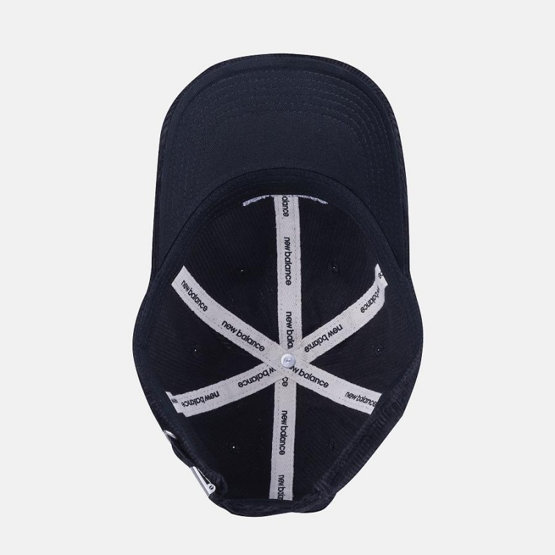 Sombreros New Balance Washed Corduroy 6 Panel Classic Hombre Negras | EC 1247WY