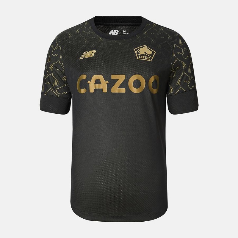 Tops New Balance Lille LOSC Third Sleeve Jersey Hombre Negras | EC 1523KI
