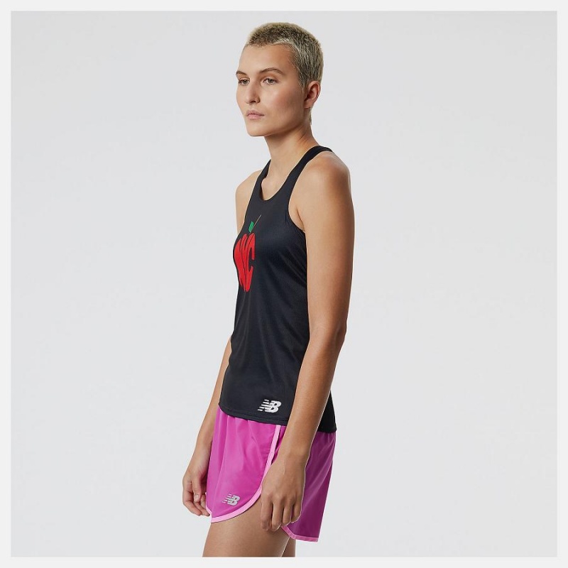 Tops New Balance Run For Life Boroughs Singlet Mujer Negras | EC 2237RW