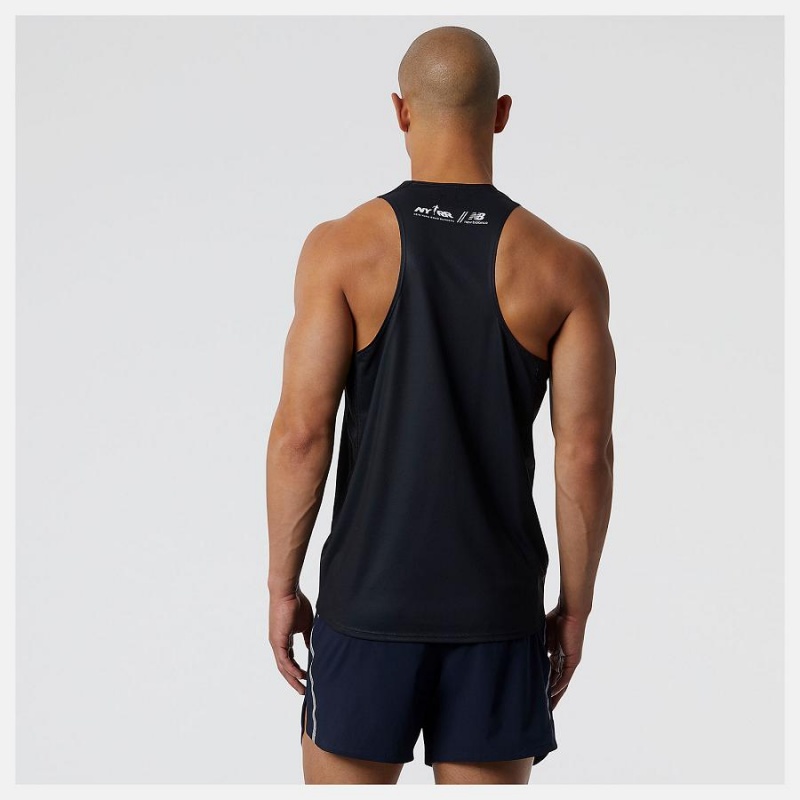 Tops New Balance Run For Life Boroughs Singlet Hombre Negras | EC 1567PQ