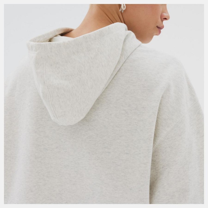 Tops New Balance Uni-ssentials French Terry Crop Mujer Blancas | EC 2257BC