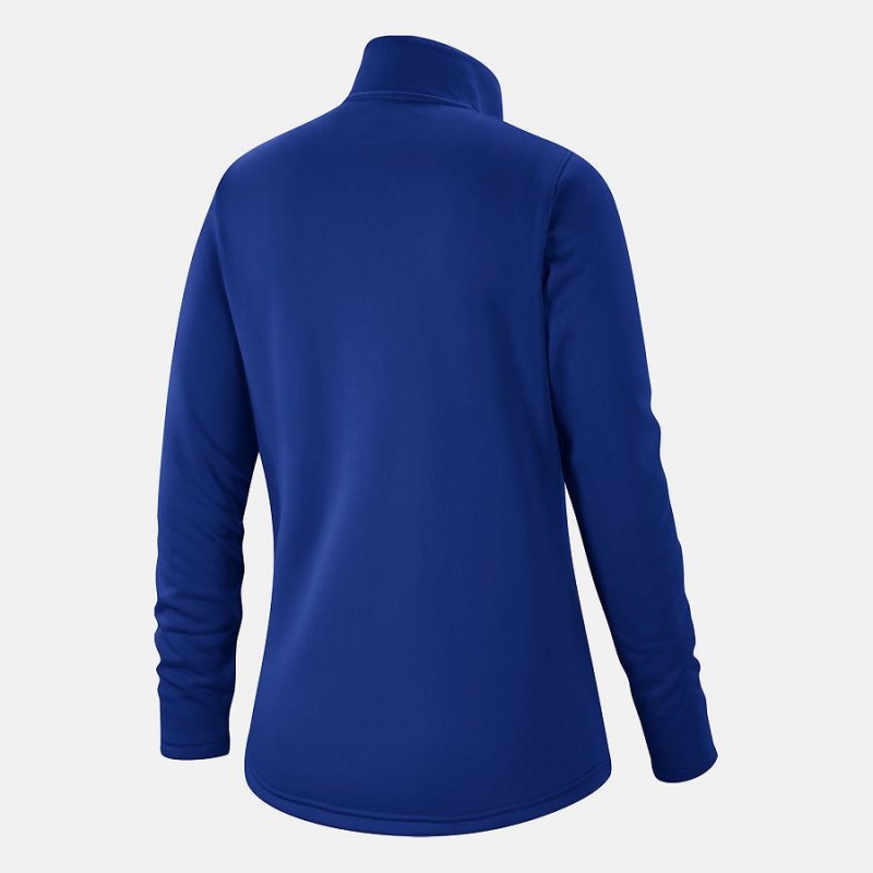 Tops New Balance Womens Thermal Half Zip Mujer Azules | EC 2261WY