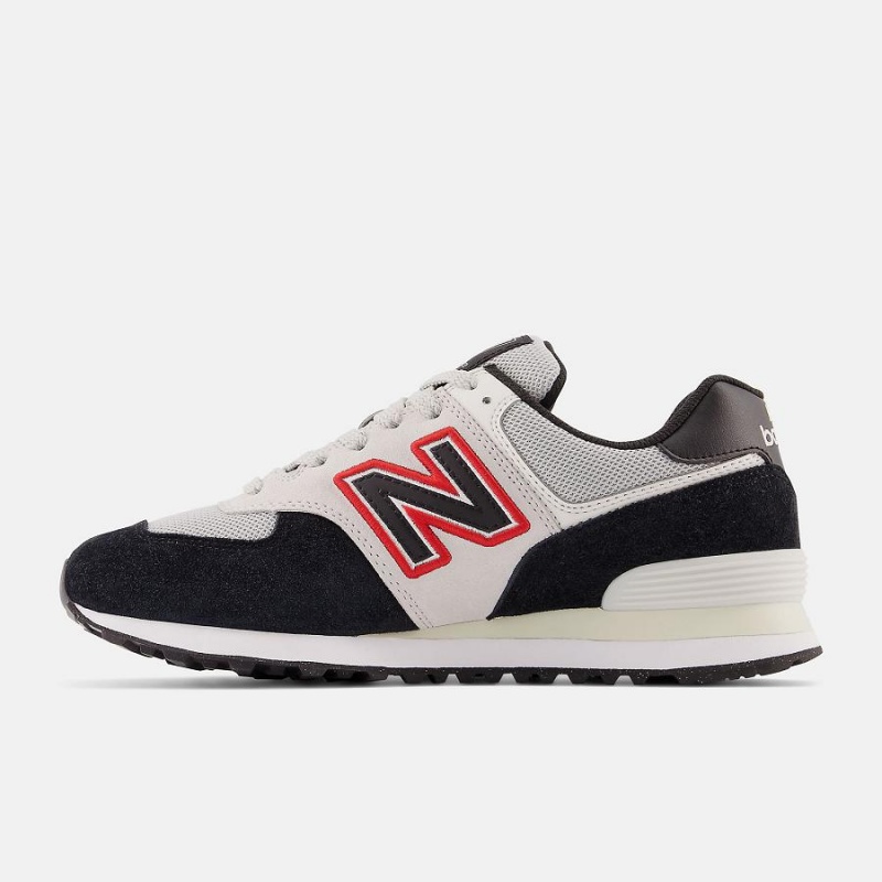Zapatillas Lifestyle New Balance 574 Hombre Blancas Negras | EC 1619PQ