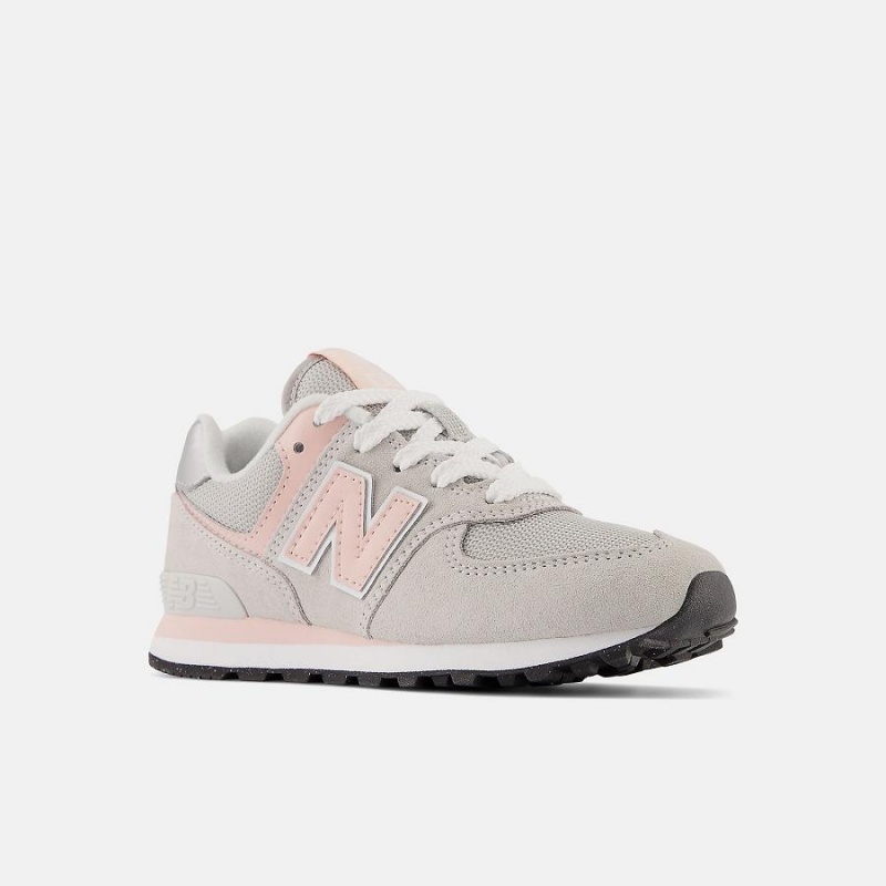 Zapatos New Balance 574 Core Niños Gris Rosas Claro | EC 1127SO