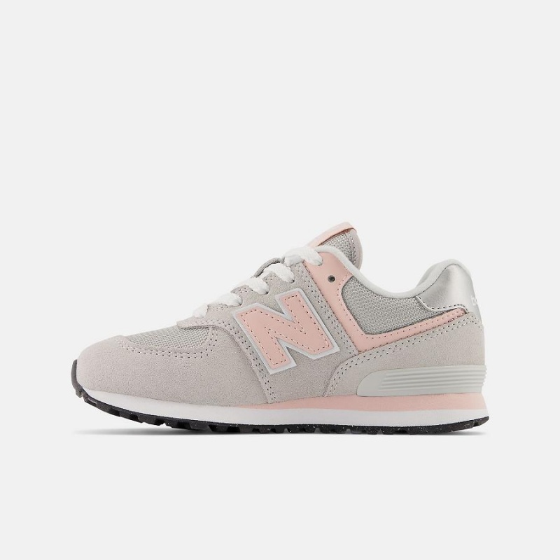 Zapatos New Balance 574 Core Niños Gris Rosas Claro | EC 1127SO