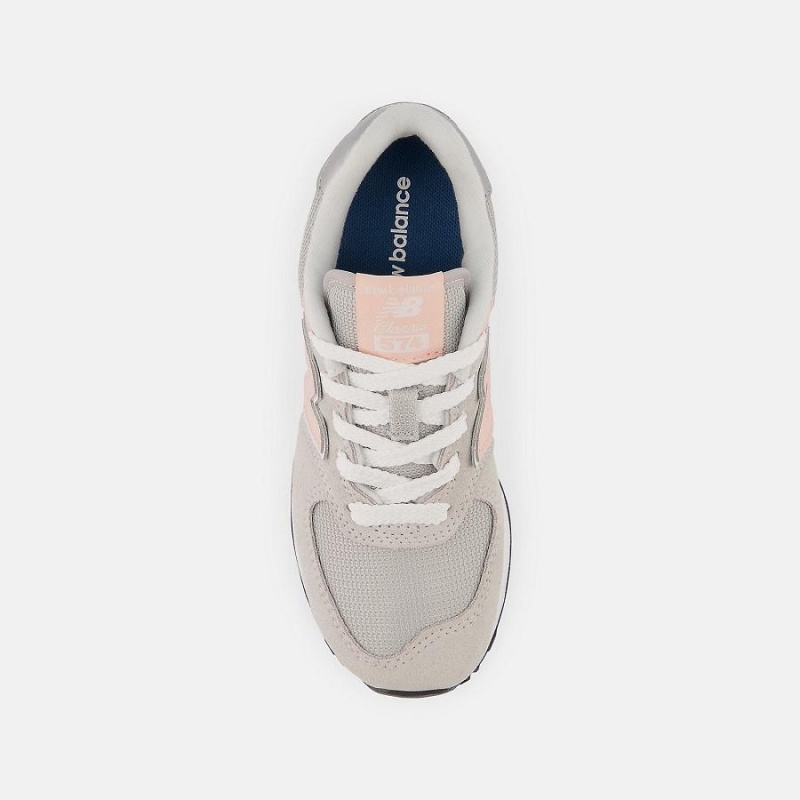 Zapatos New Balance 574 Core Niños Gris Rosas Claro | EC 1127SO