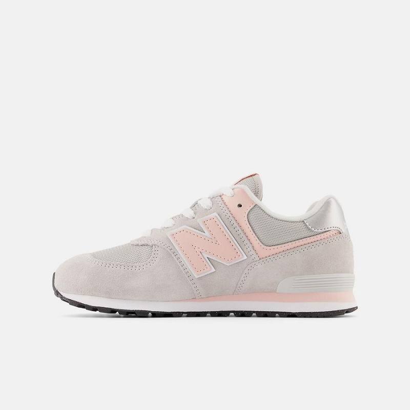 Zapatos New Balance 574 Core Niños Gris Rosas Claro | EC 1067RW