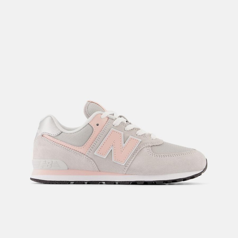 Zapatos New Balance 574 Core Niños Gris Rosas Claro | EC 1067RW